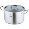 IH Compatible Stainless Steel Half Body Pot 28cm Full of Water 11L 3 Layered Bottom Structure Commercial Both Dishwasher Safe (with Lid)