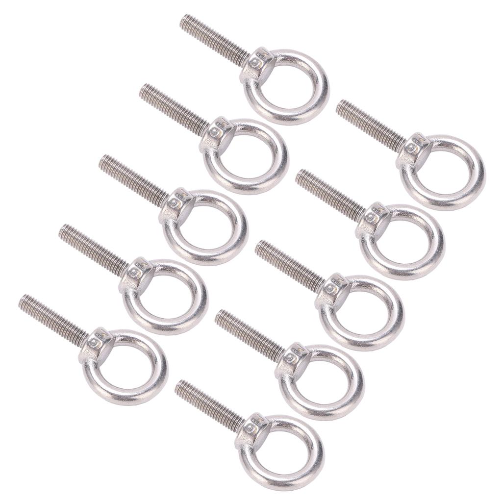 10 шт. Рым-болт 304 нержавеющая сталь подъемное круглое кольцо винтовой крепеж фурнитура M6x25