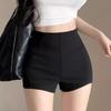 Женские эластичные черные шорты с высокой посадкой - Облегающий крой, Универсальный летний стиль