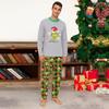 Рождественские принты Семейный комплект с длинными рукавами (топы+брюки) Семейные комплекты