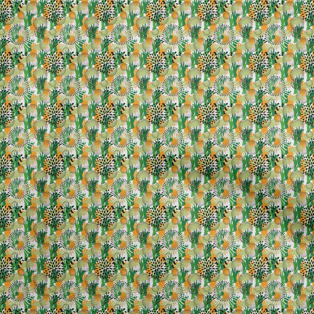oneOone Cotton Flex Brown Fabric Abstract Fabric For Sewing Printed Craft Fabric By The Yard 40 Inch