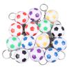 14pcs PVC Soccer Keychains Key Ring Football Keychains Waterproof Football Keyrings Sport Ball Key