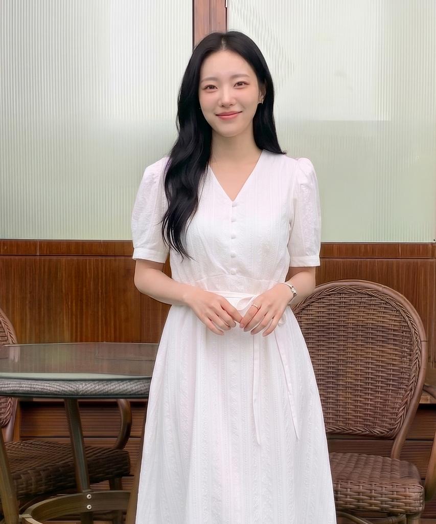 Roem Cotton Eyelet Long Dress Rmowg25R14
