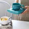Modern Coffee Cups Pillow Coaster Decor Ceramic Mug Afternoon Tea Cup and Saucer Set Office
