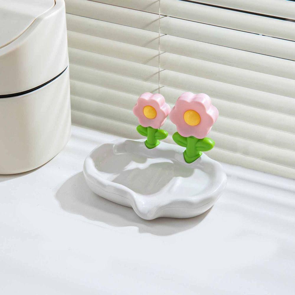 Мыльницы в форме цветка Самоосушающиеся Мыльница без скопления воды Не перфорированная Продлевающая срок службы мыла Мыльница Контейнер для мыла