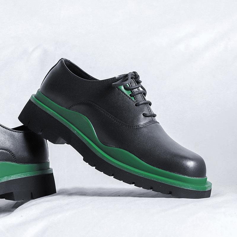 Fashion Brand Business Platform Shoes Formal Men Oxford Shoes Mens Fashion Formal Round Toe Shoes Lace Up Office Wedding Leather Shoes
