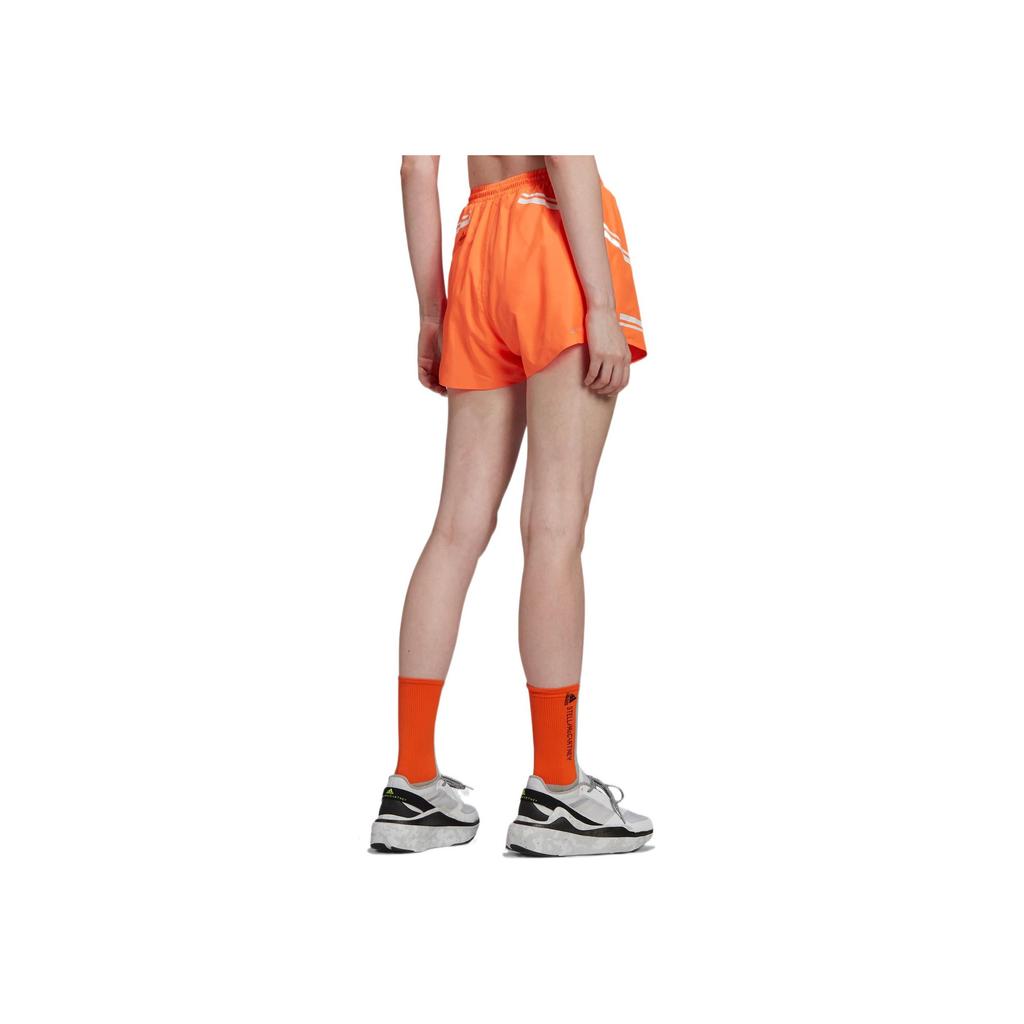 Adidas X Stella McCartney Color Block Striped Sports Casual Shorts Women Shorts Orange HB6080