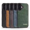 Business Flip Leather Case for iPhone 17 Air 16E 16 15 14 13 12 11 Pro Max Plus Mini Built-in Magnetic Wallet Card Phone Cover