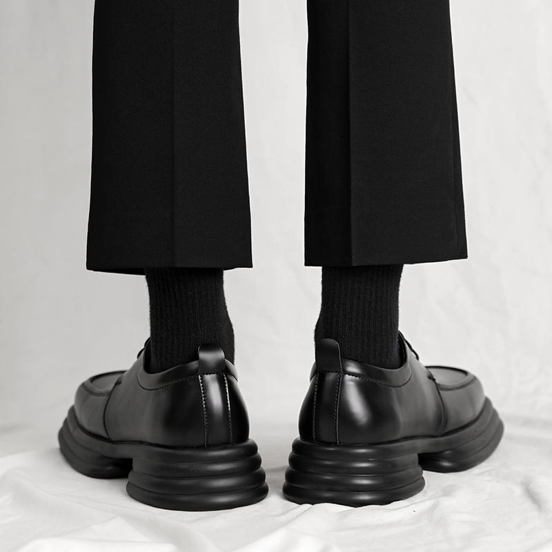 Мужские туфли-лоферы на платформе, дизайнерские новые туфли-оксфорды, весенняя мода, квадратный носок, повседневная обувь для ходьбы, классическая мужская обувь для свадьбы