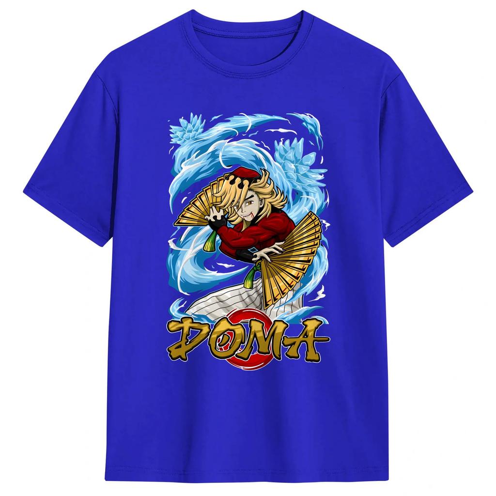 Anime Douma Upper TShirts Unisex Vintage Cotton Tees Round Neck Short Sleeve T Shirts 6XL Clothes