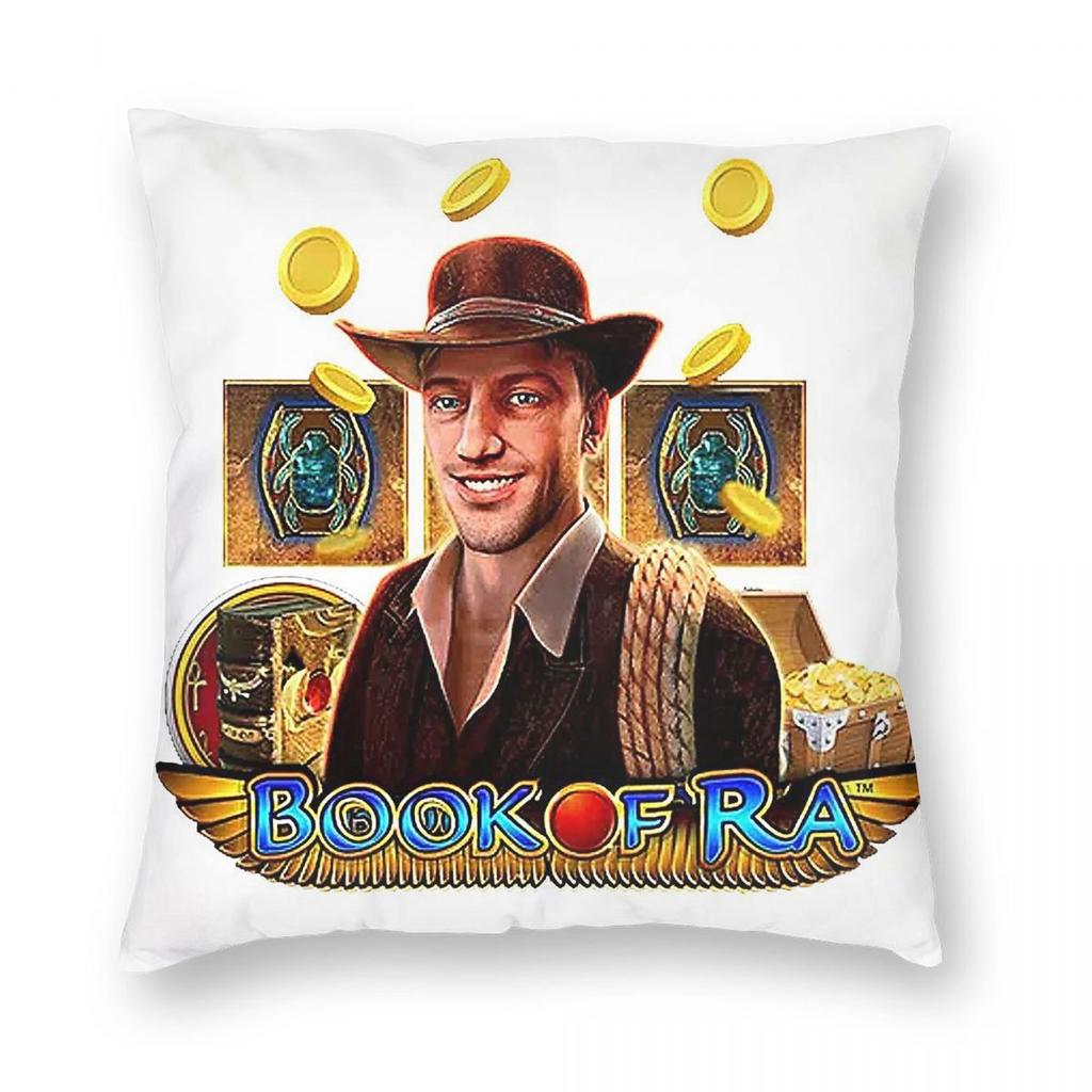 Book Of Ra Deluxe Game Square Pillowcase Polyester Linen Velvet Pattern Zip Decorative Room Cushion Cover
