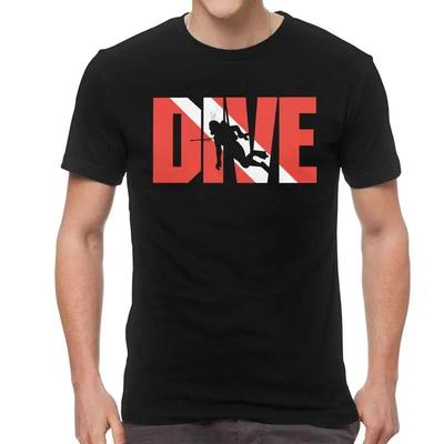 Потрясающие футболки Scuba Drive, мужские уличные футболки с коротким рукавом, футболка Ocean Diving, подарочная футболка для дайвера, хлопковая футболка, верхняя одежда