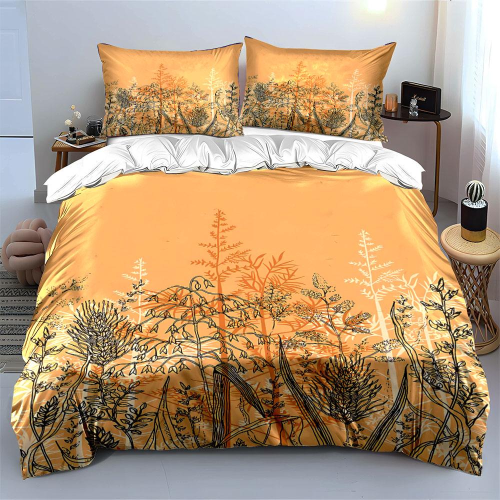 Botanical plants and foliage. Bedding sets Duvet cover sets Duvet covers Pillowcases(1 * Duvet Cover 2 * Pillowcases without duvet insert)