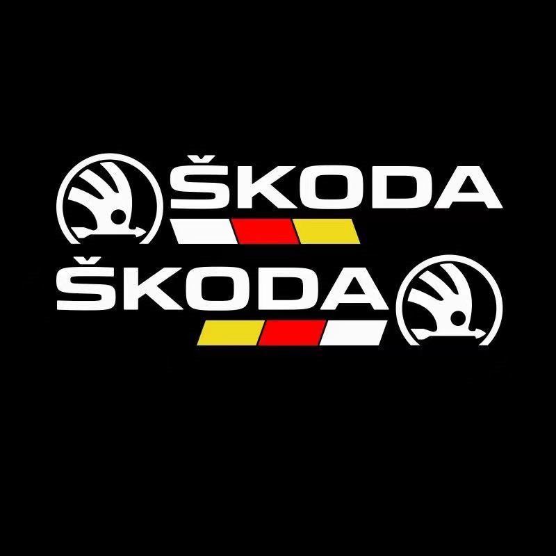 VMAD6 Car Sticker 2PCS Car Rearview Mirror Reflective Decals Waterproof Safety Warning Stickers Accessories For Skoda Octavia A5 A7 RS