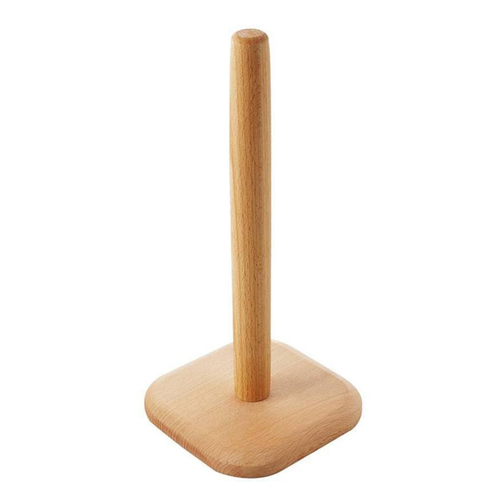 Paper Towel Holder, Wooden Paper Towel Holder Countertop, Detachable Bathroom Towel Roll Stand For Kitchen & Dining Room