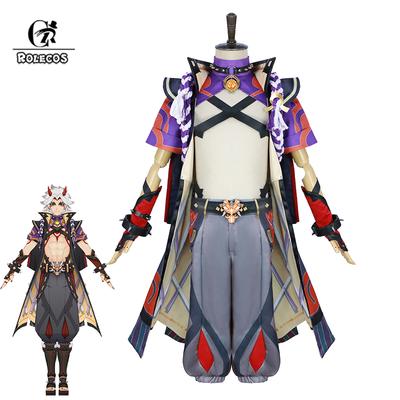 Игра Genshin Impact Аратаки Итто Костюм для косплея Красивый косплей для мужчин Наряд Костюм Хэллоуин Полный комплект