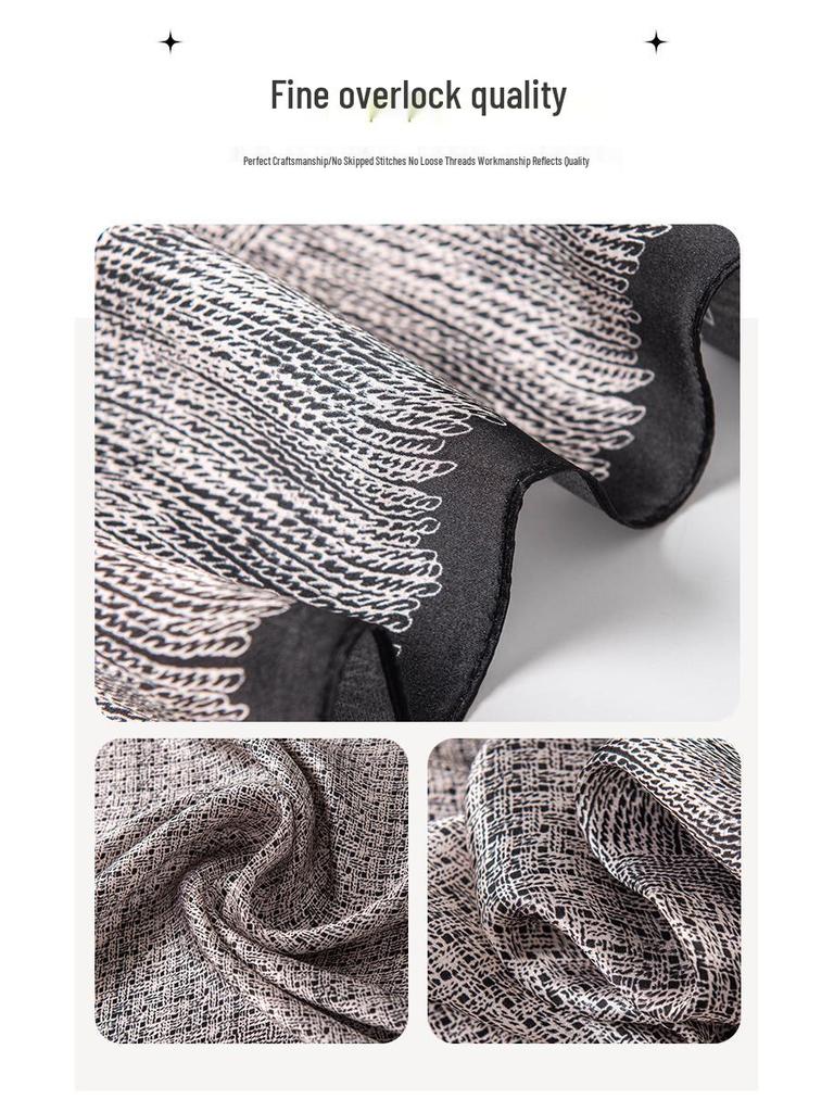High-Quality Women's Silk Scarf: Elegant, Versatile Neck Warmer for Autumn and Winter