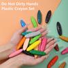 Plastic Washable Crayon Set Erasable Do Not Dirty Hands Colored Crayon Creative Painting Tools Oil Painting Stick Wax Pencil