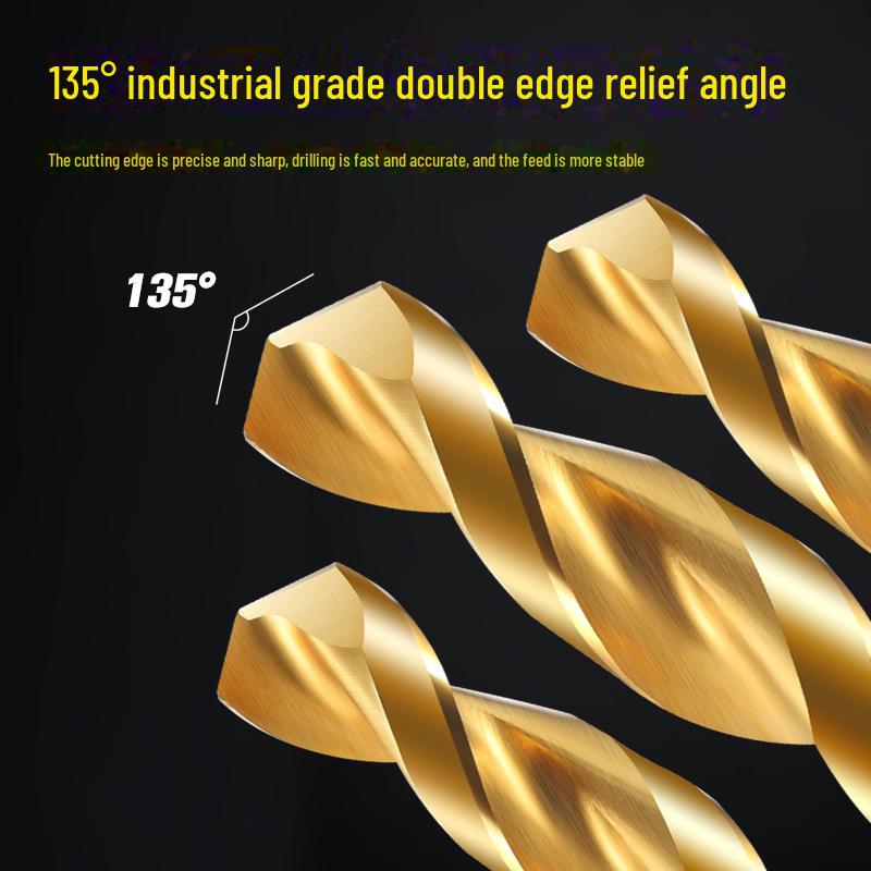 Спиральное сверло Tiangong с титановым покрытием из кобальта, 8% сплава, для формования твердой и нержавеющей стали