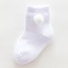 New Baby Short Socks POM Deco Transfer Hollow Side Kid Girl Loose Sock Mouth Christmas Red Cute Fleece Little Ball Ornament
