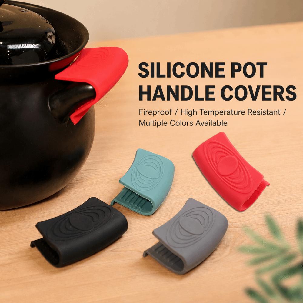 1Pair Heat‑insulated Pot Handle Grip Anti‑slip Texture Heat‑Proof Clamp  Iron Cookware