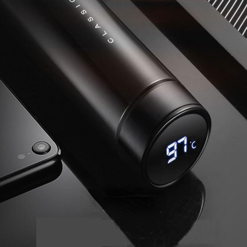 Многоцелевая портативная термокружка с интеллектуальным управлением 500 мл Вакуумные фляги Портативная термокружка из нержавеющей стали Бутылка для воды Офисная термокружка