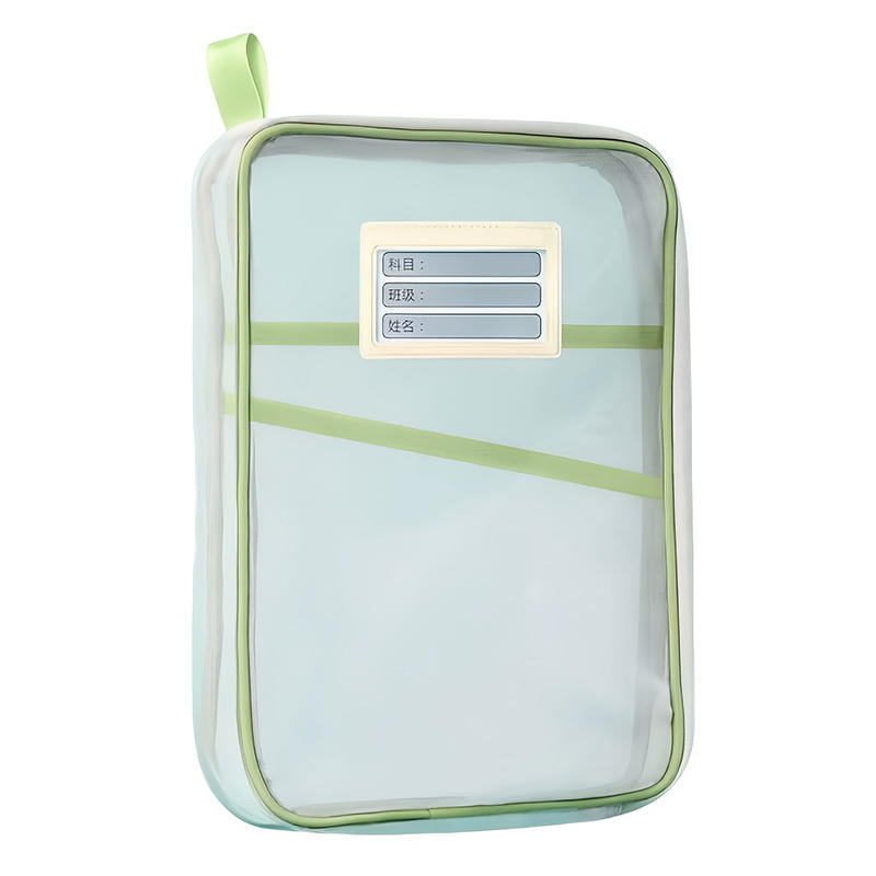 A4 Stationery Storage Bag Double-layer Mesh Zipper Bag Large Capacity Organizer Folders School Office Supplies Stationary Bag