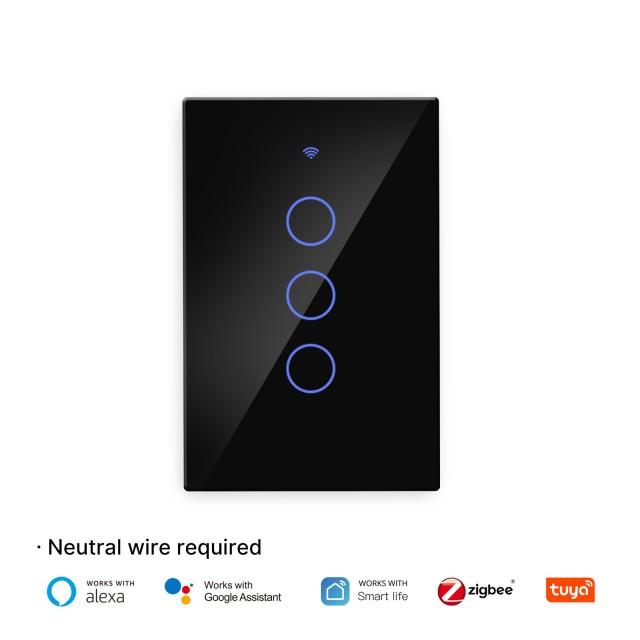 Does Not Require Neutral Wire RF 433+Wifi Wall Light Switch for Smart Living/Tuya Wireless Remote Control Switch 1/2/3/4 Sets