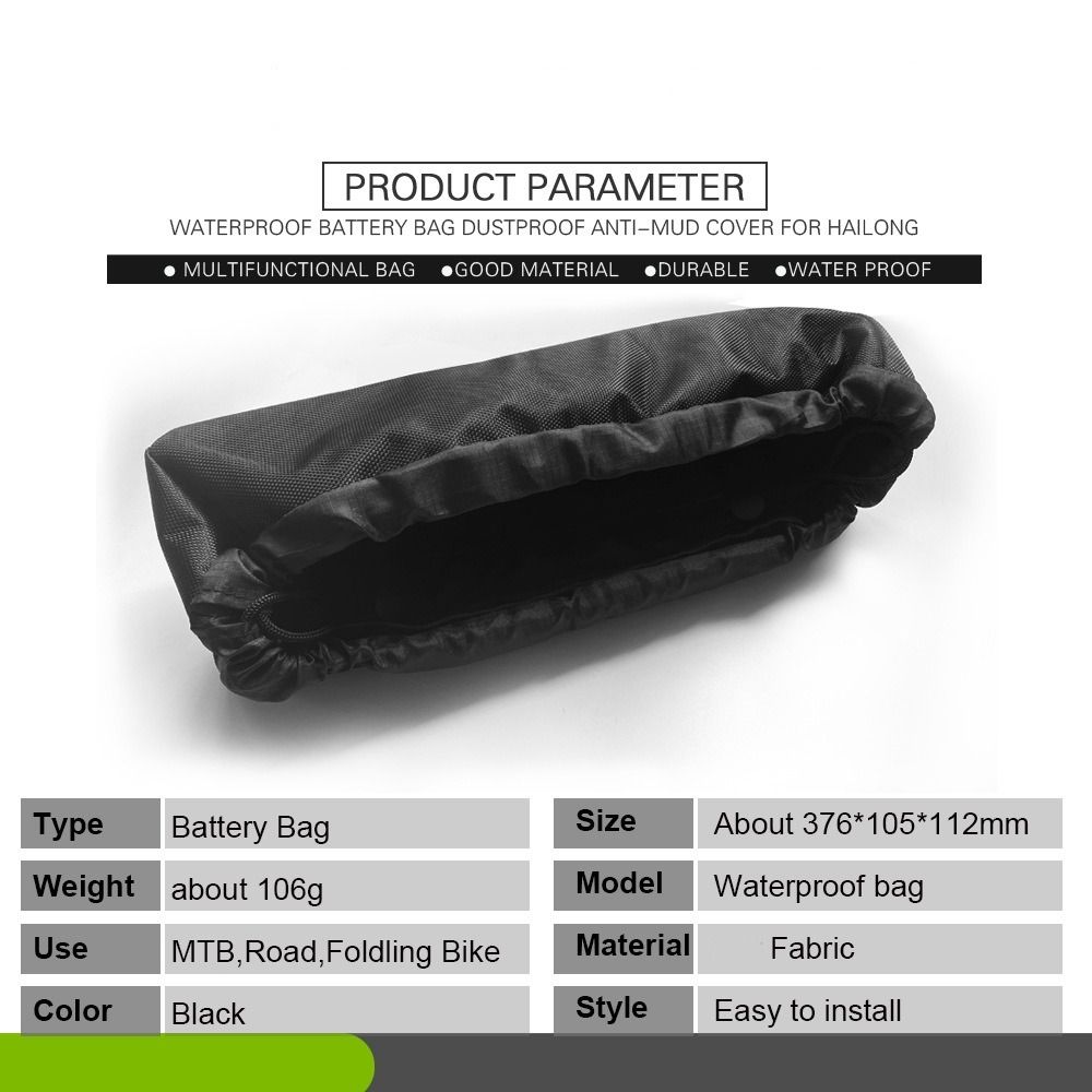 Dustproof Ebike Battery Cover Anti-Mud Battery Frame Protective Cover Riding Part
