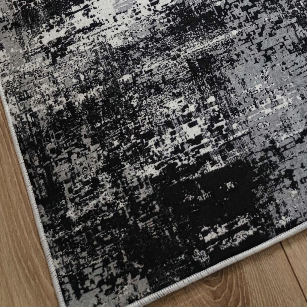 Черный ковер для гостиной - стильный, нескользящий и мягкий текстурированный ковер, ковер для прихожей, кухонный ковер, ковровая дорожка