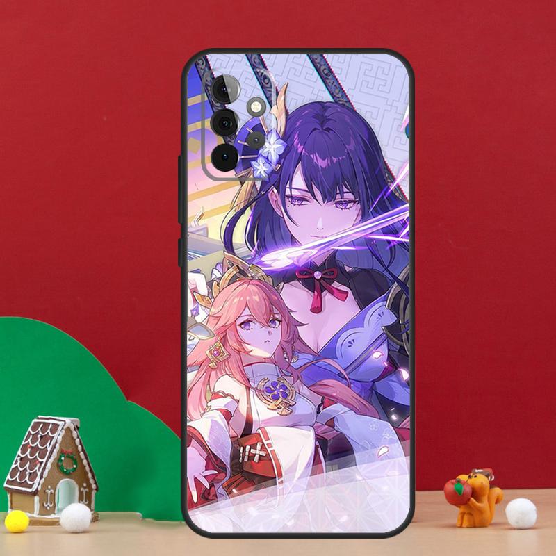 Игровой чехол Baal Genshin Impact для Samsung Galaxy A56 A33 A13 A36 A23 A52 A32 A12 A54 A34 A14 A16 A53 A15 A35 A55 A17