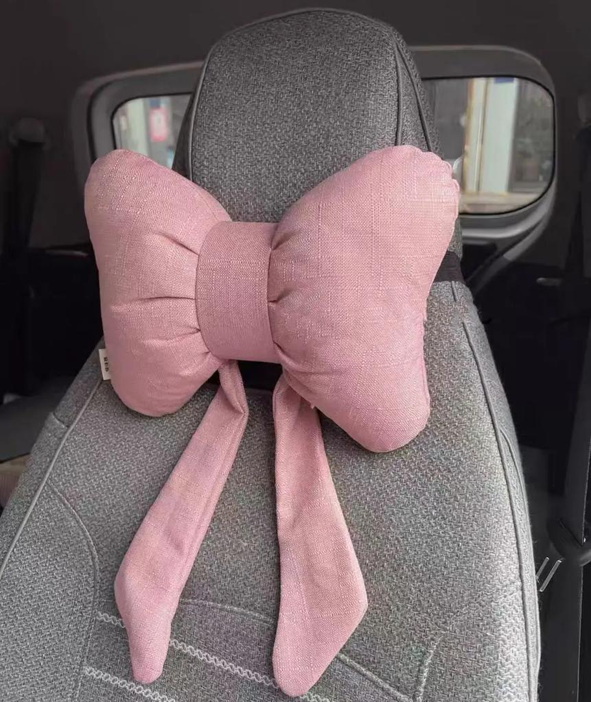 Подголовник для автомобильного сиденья Bow Lumbar Подголовник для автомобиля Lumbar Подушка для шеи Kawaii Car Accessories Подушки для салона для женщин