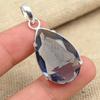 Ограненный аметист драгоценный камень стерлингового серебра 925 пробы ручной работы в форме груши ювелирный кулон