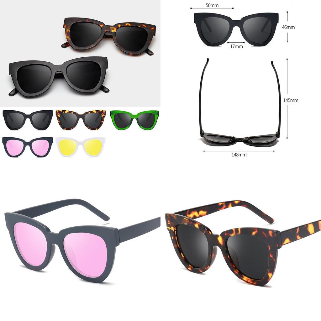 Elegant Women Lady Retro Cat Eye Sunglasses Fashionable Designer Square Frame Shades