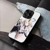Милый Чехол Cartethyia Wuthering Waves для Телефона iPhone 17 Air 16 E Pro Max 15 14 13 Mini 12 Pro 11 Max Plus Черное Стеклянное Покрытие