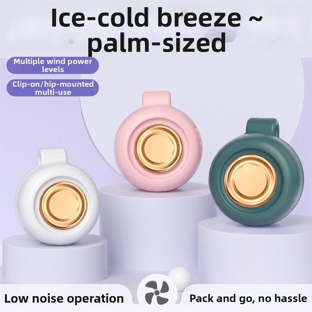 Mute Personal Cooling Clip Fan Bladeless Hanging Waist Fan Handheld Air Cooler Indoor Outdoor Use