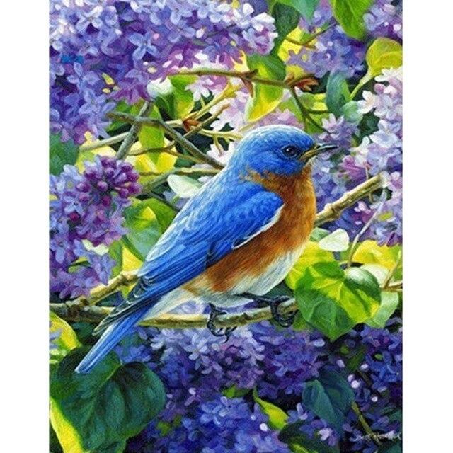 DIY Алмазная вышивка Птица Цветок Вышивка крестиком Алмазная картина Полный квадратный/круглый Animlas Ремесло Искусство Хобби Подарок Домашний декор