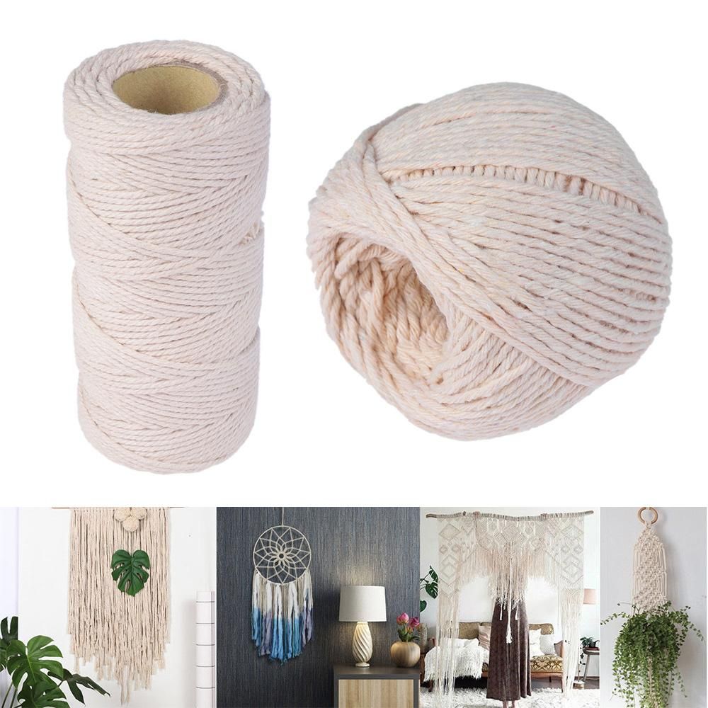 Twisted Home Decor Christmas 100% Natural Beige Cotton DIY Rope Sewing Cords Twine String
