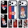 Ударопрочный чехол для телефона с флагом Сербии для iPhone 17 Air 16e 15 11 12 14 13 Pro Max Защитная крышка Coque