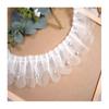 7cm Wide White Triple Beaded Mesh Lace Lace Accessories Pleated Skirt Accessories Pleated Handmade Diy Material