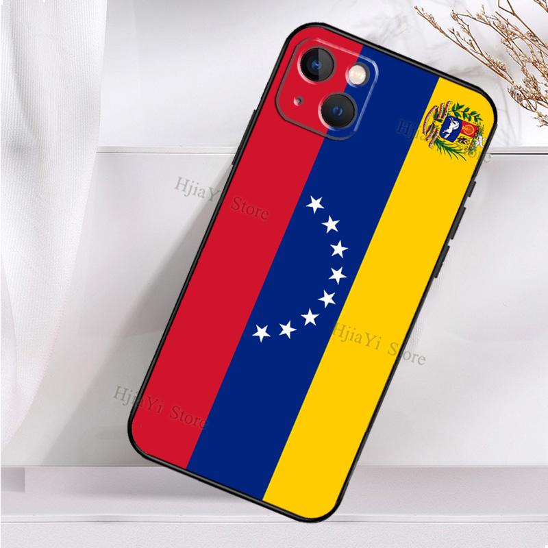 Venezuela Flag Coat Of Arms Case For iPhone 13 12 11 14 Pro XS Max X XR 7 8 Plus SE2 12 13 Mini Back Cover Phone Case