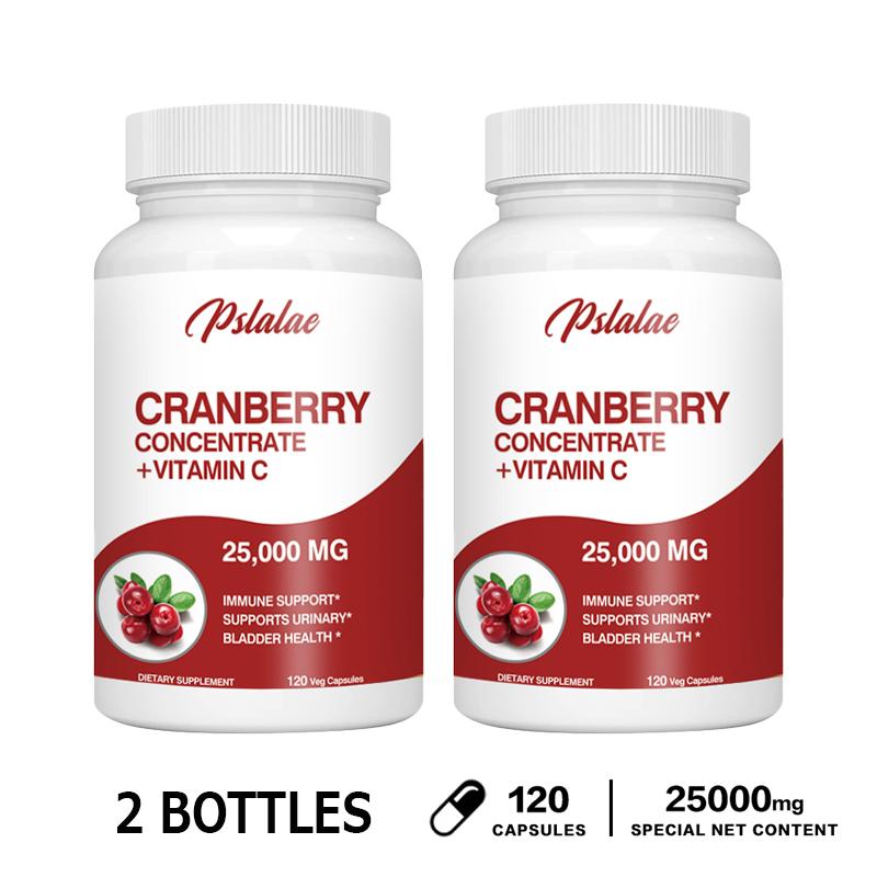 Pslalae - Cranberry Concentrate Vitamin C - 25,000 mg Benefits of Fresh Cranberries - Urinary Health