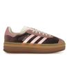 Gazelle Bold Shadow Brown Glow Pink Velvet Women Sneakers Warm-Clay JQ5143