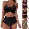 Женский летний сексуальный однотонный купальник из двух частей бикини
