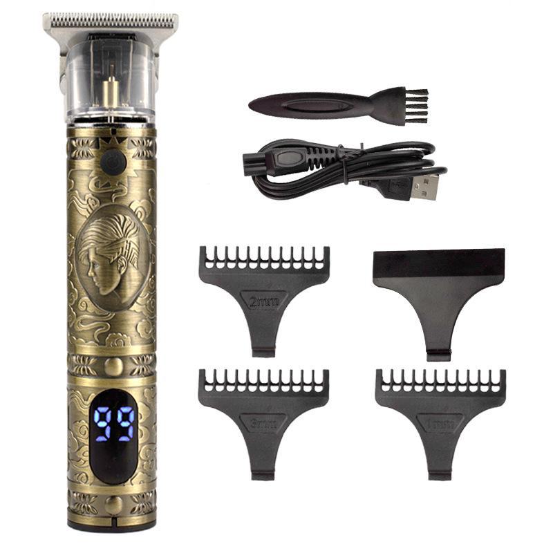 T9 LCD Display USB аккумуляторная электрическая машинка для стрижки волос - профессиональный инструмент для карвинга и тримминга