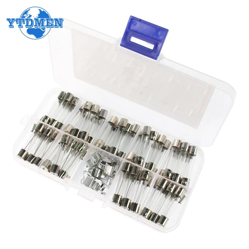 Набор предохранителей-трубок из стекла быстрого действия, 72 шт., 6x30 мм, стеклянные предохранители быстрого действия 250 В 0,5 А-30 А