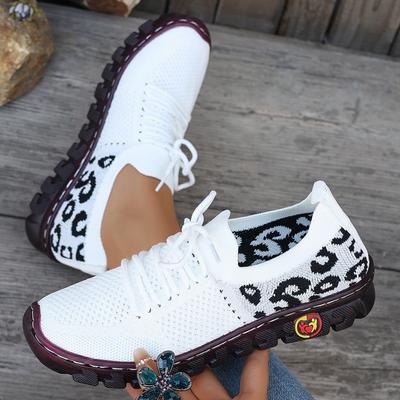 Кроссовки женские с дышащей сеткой повседневная обувь для мам женская легкая нескользящая трикотажная обувь на плоской подошве женская удобная спортивная обувь для бега