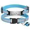 Reflective Cat Collar Personalized Safety Breakaway Cats Collars with Bell Quick Release ID Nameplate Necklace Free Engraving