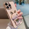 Cute Rabbit Designed for Cute and Simple Electroplated Rabbit Holder Protective Case