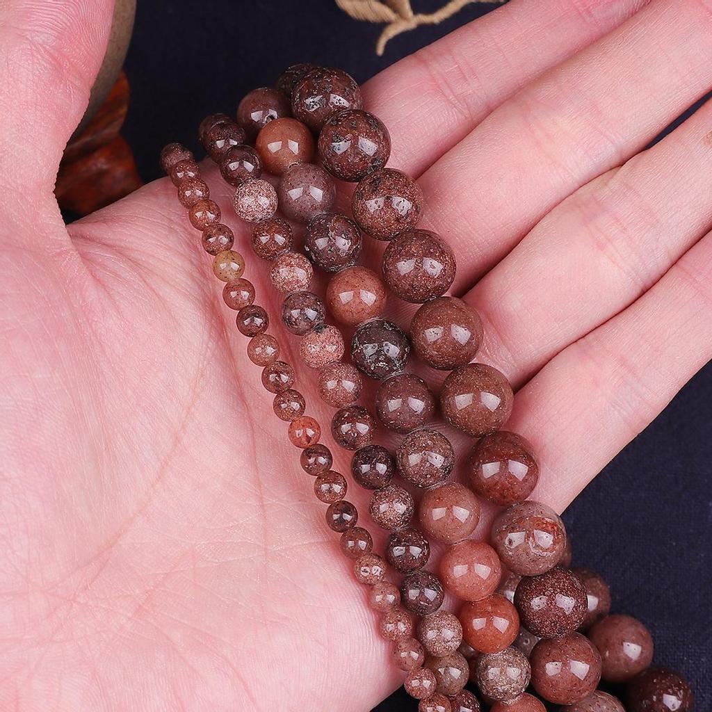 Натуральный свободный камень, фиолетовый авантюрин, круглые бусины для изготовления ювелирных изделий, браслет-подвеска «сделай сам», 15 дюймов, нить 4/6/8/10/12 мм